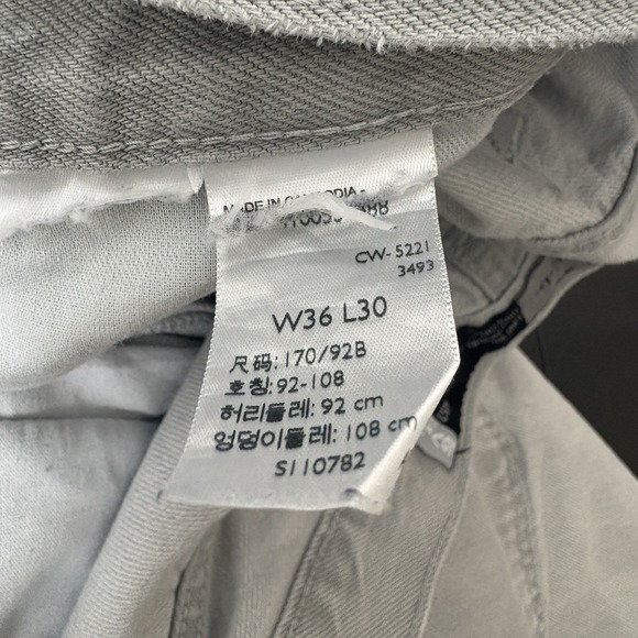 Levi's SilverTab Strauss Straight Jeans Mens Size 36x30 Gray Y2K - Picture 8 of 8